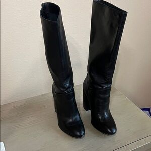 Aldo Black Heeled Leather Boots